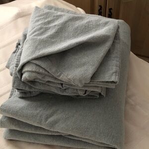 Distinctly Home queen flannel flat sheet and 2 pillowcases